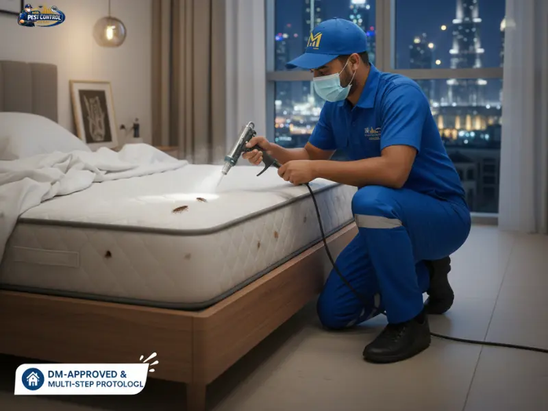 Specialized bed bug heat treatment in a Downtown Dubai apartment