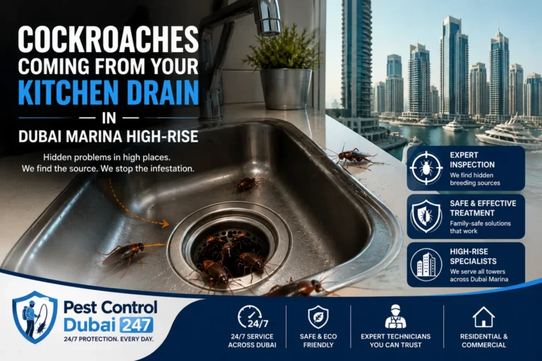 Cockroaches Coming From Your Kitchen Drain in a Dubai Marina