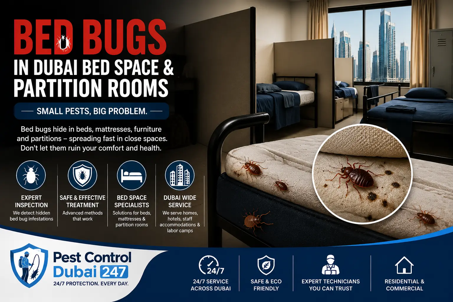 bed bugs partition room Dubai, bed bug treatment Dubai
