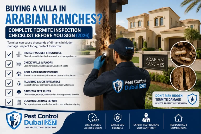 Termite inspection checklist for buying a villa in Arabian Ranches Dubai